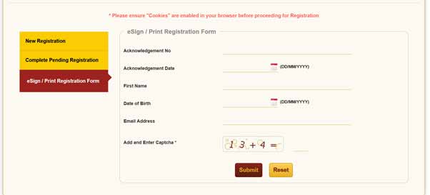 NPS Esign Registration