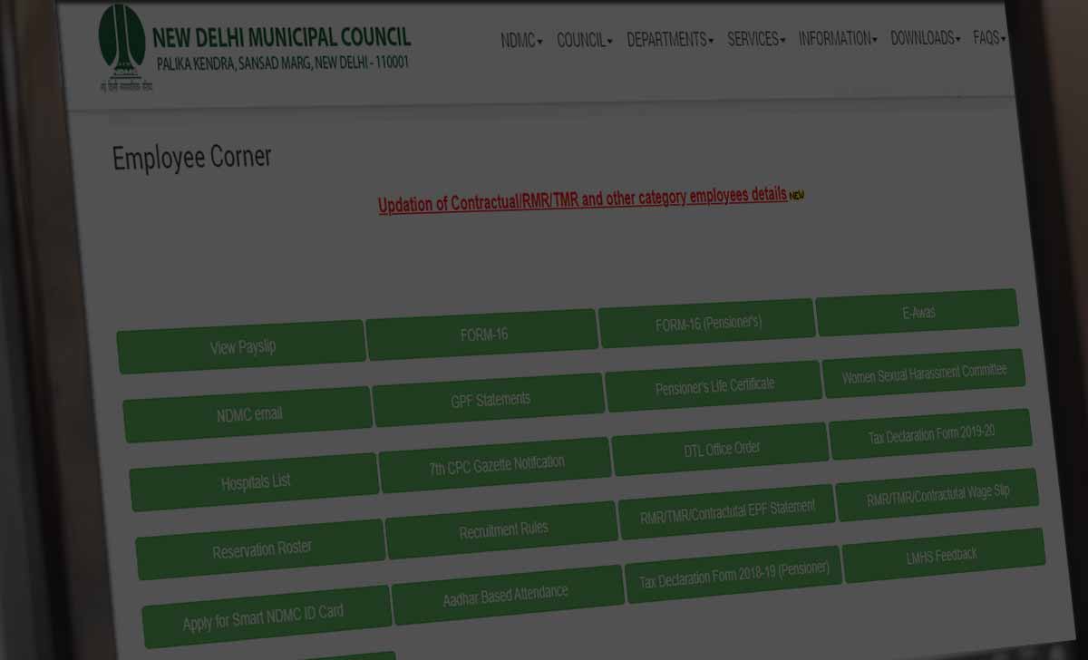 NDMC WebPortal Employee Login Registration