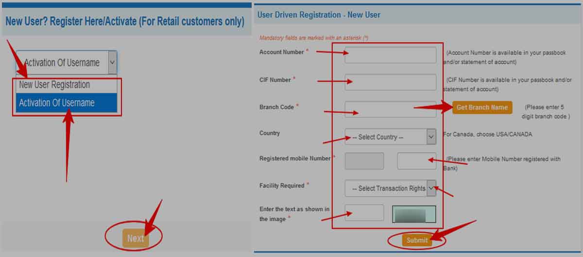 SBI Internet Banking Login Registration Steps