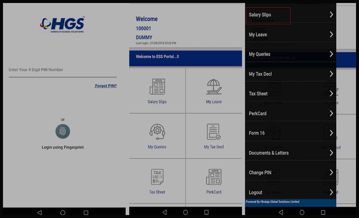 HGS Payslip Download