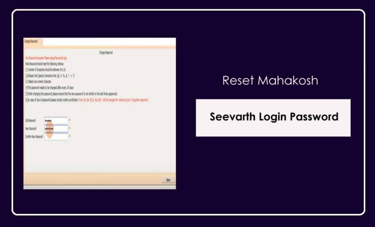 Sevarth Password Forgot