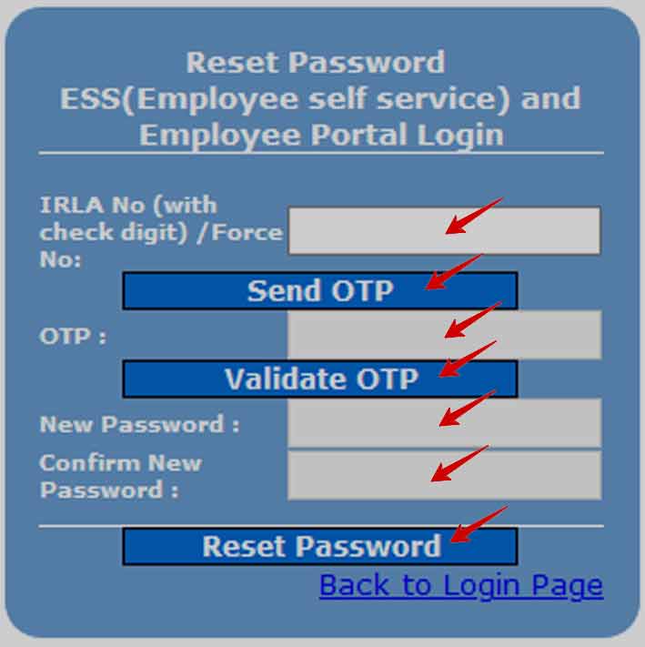 Reset CRPF Portal Forgot Login Password