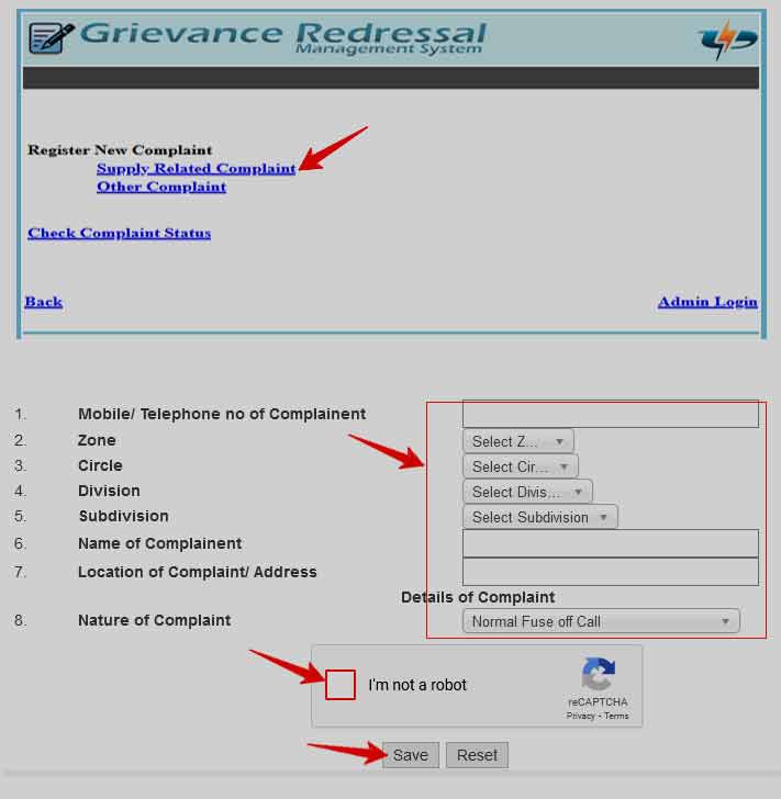 PSPCL Online Complaint Process