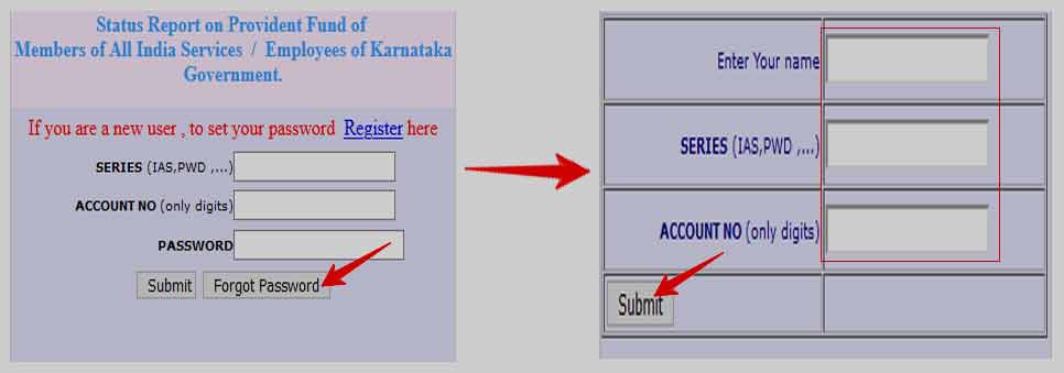 Reset GPF Account Password Online