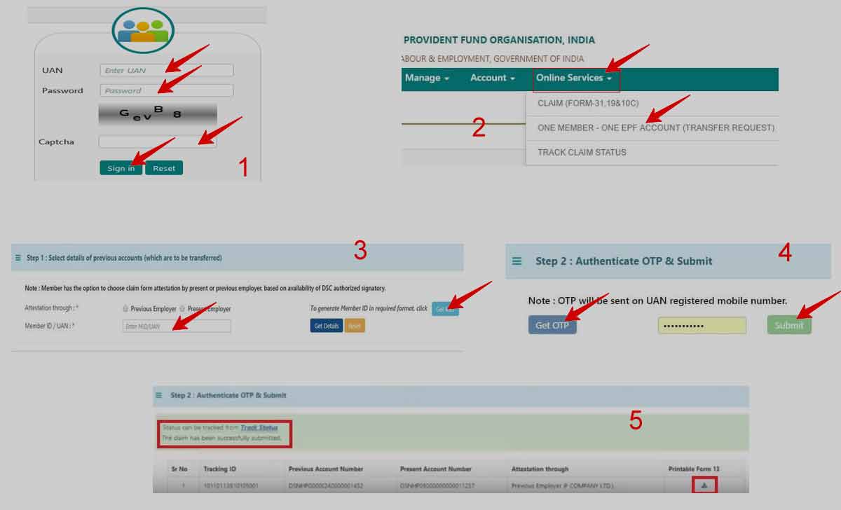 EPF Amount Transfer