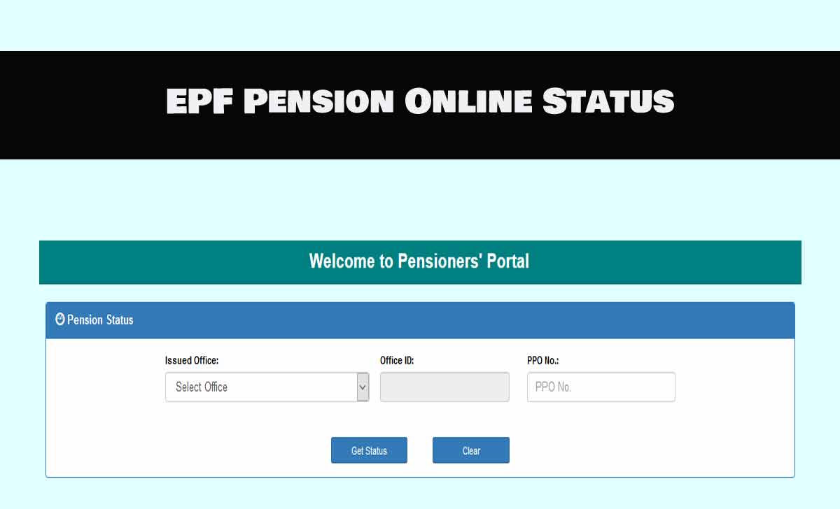 EPF Pension Status Online using PF Account PPO Number