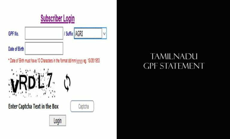 Tamilnadu GPF Slip