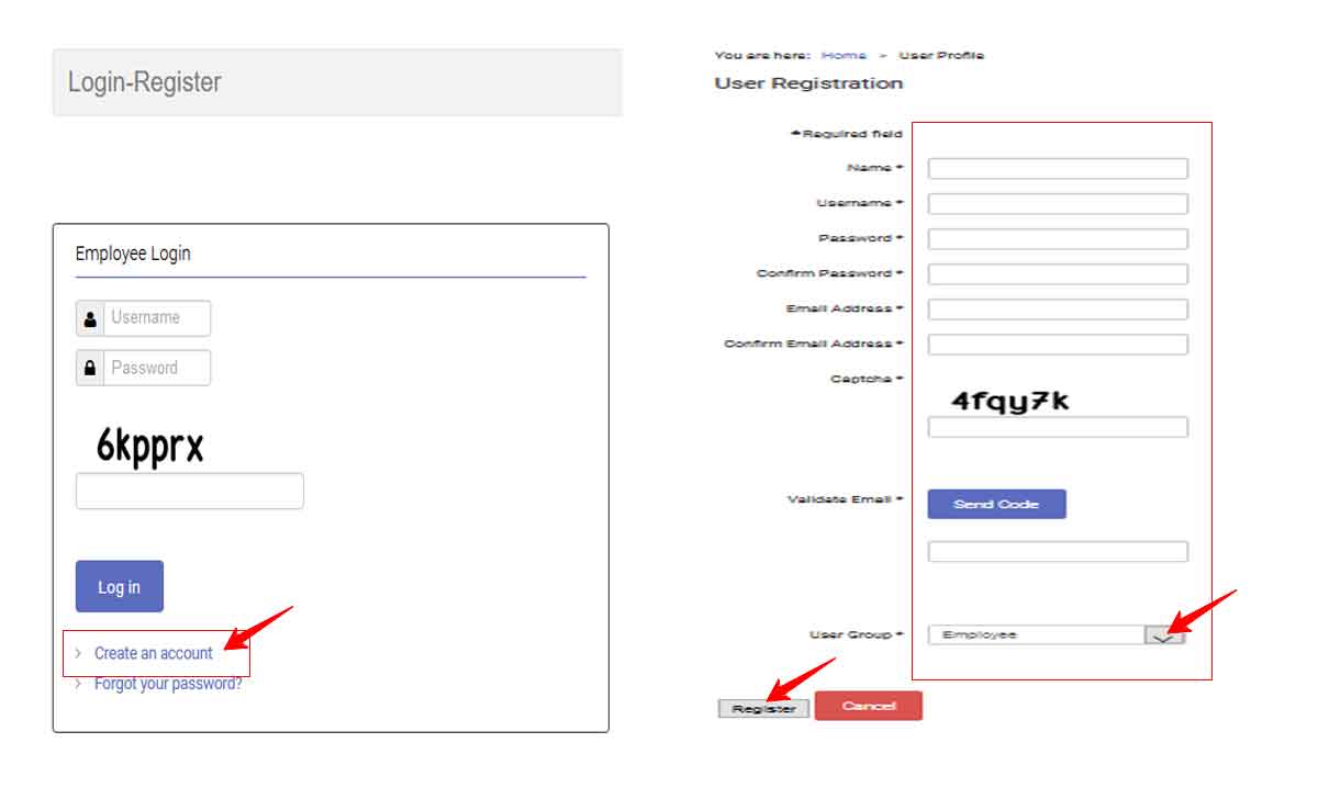 TS Transco Employee Login User Registration