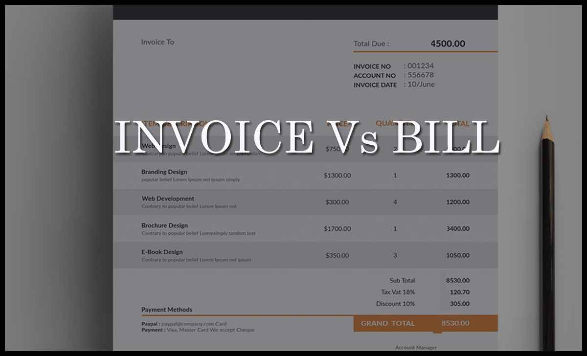Invoice Bill Difference