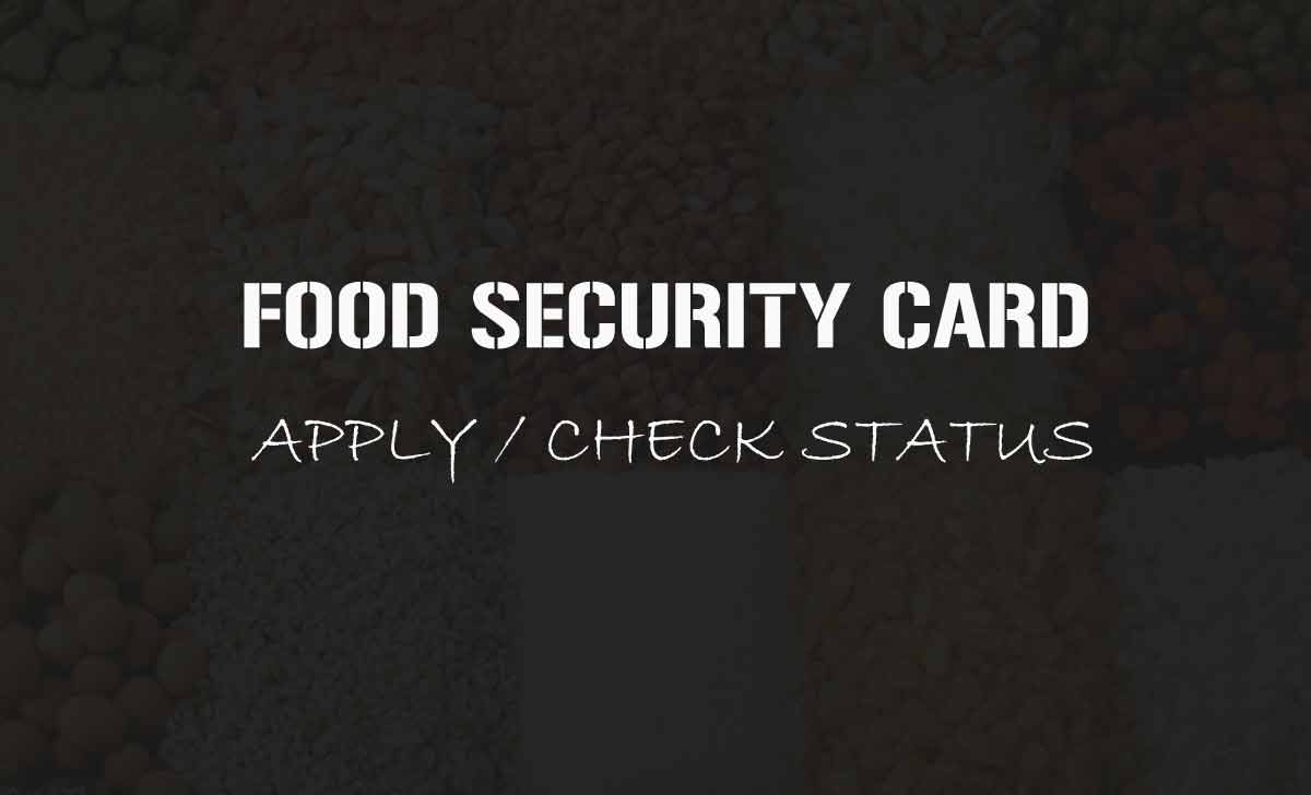 Food Security Card For Food At Subsidy Rates Search Online 2071