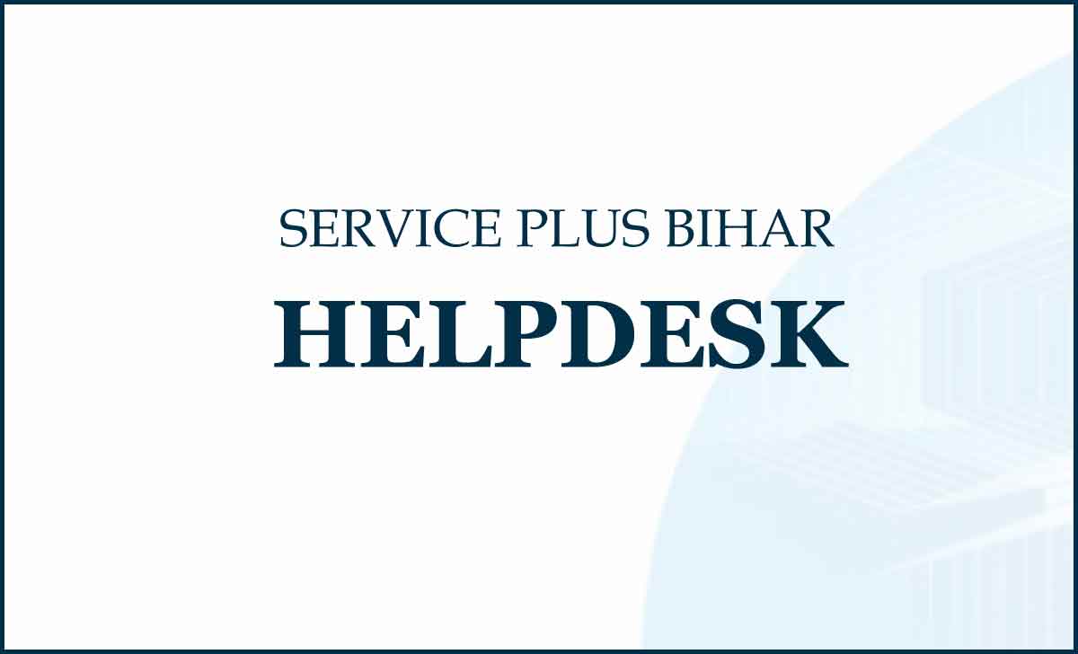 Service Plus Bihar Helpdesk