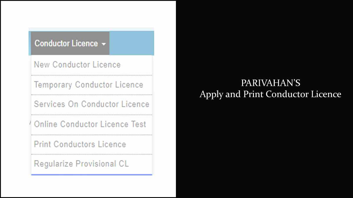 Parivahan Conductor Licence