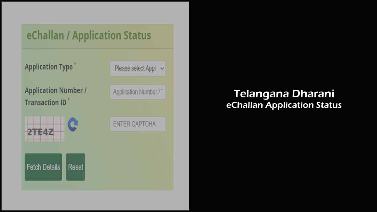 Dharani eChallan Application Status