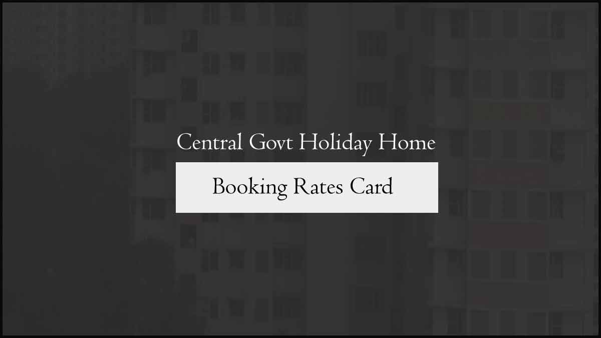 Holiday Home Rate Card