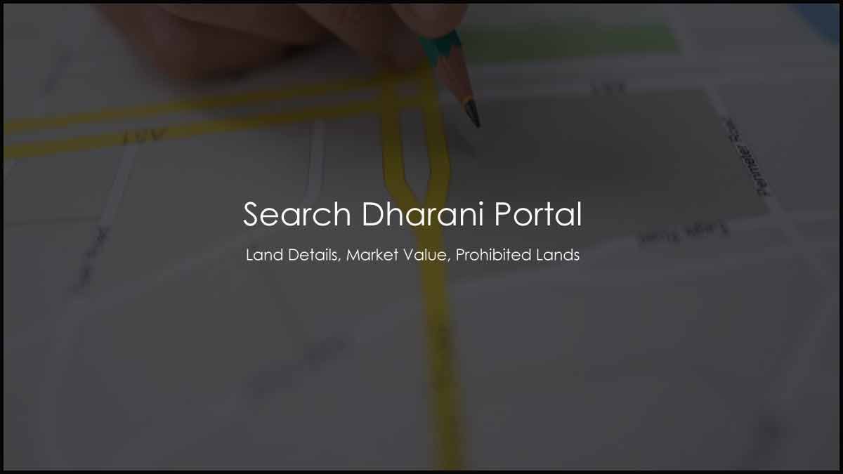 Search Dharani Portal for Land Details