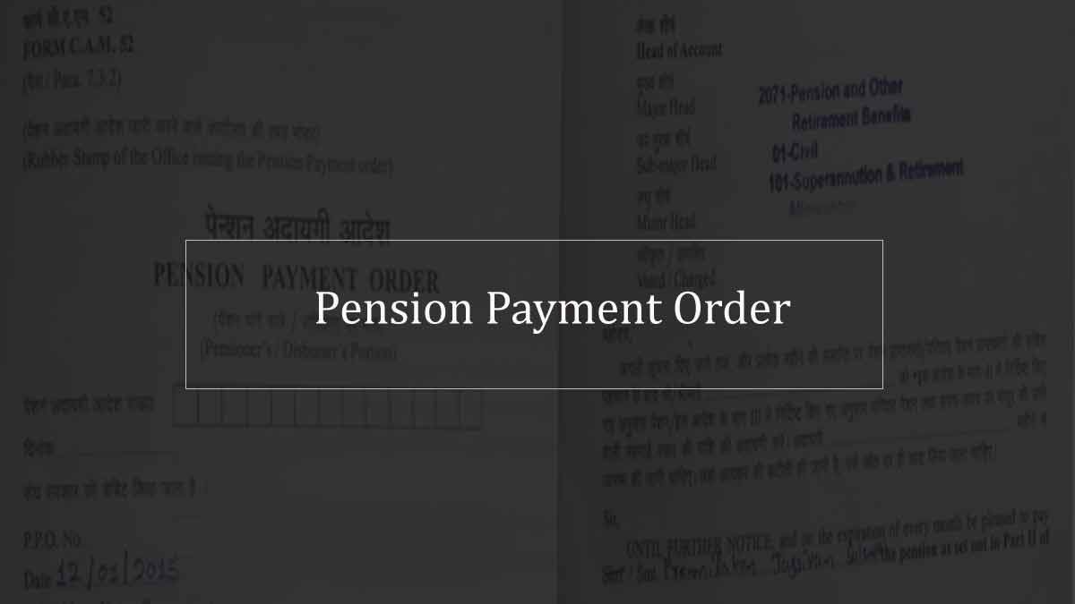Pension Payment Order