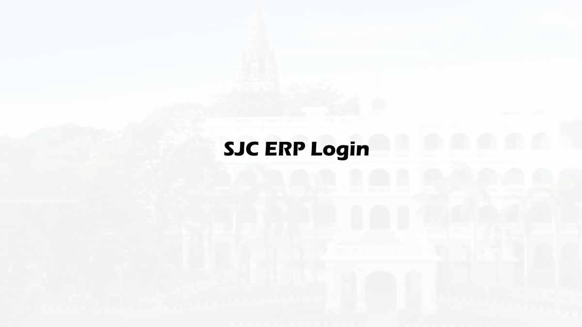 SJC ERP for Student Account Registration & Login