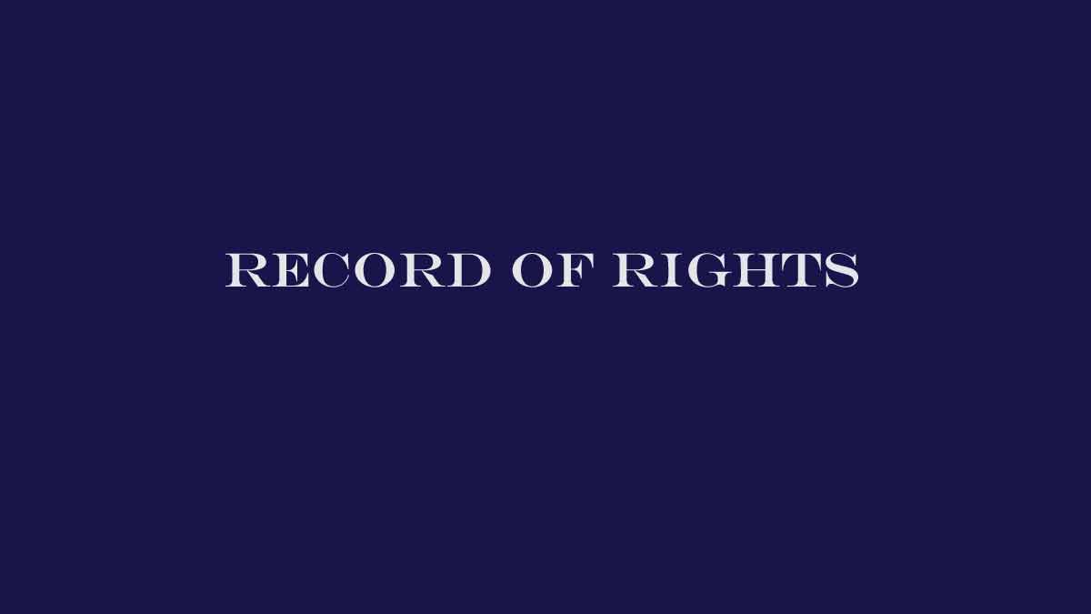 Record of Rights