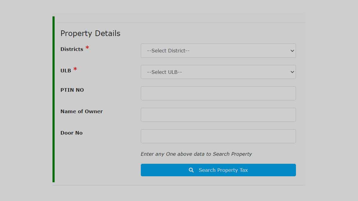 Telangana Property Tax Search