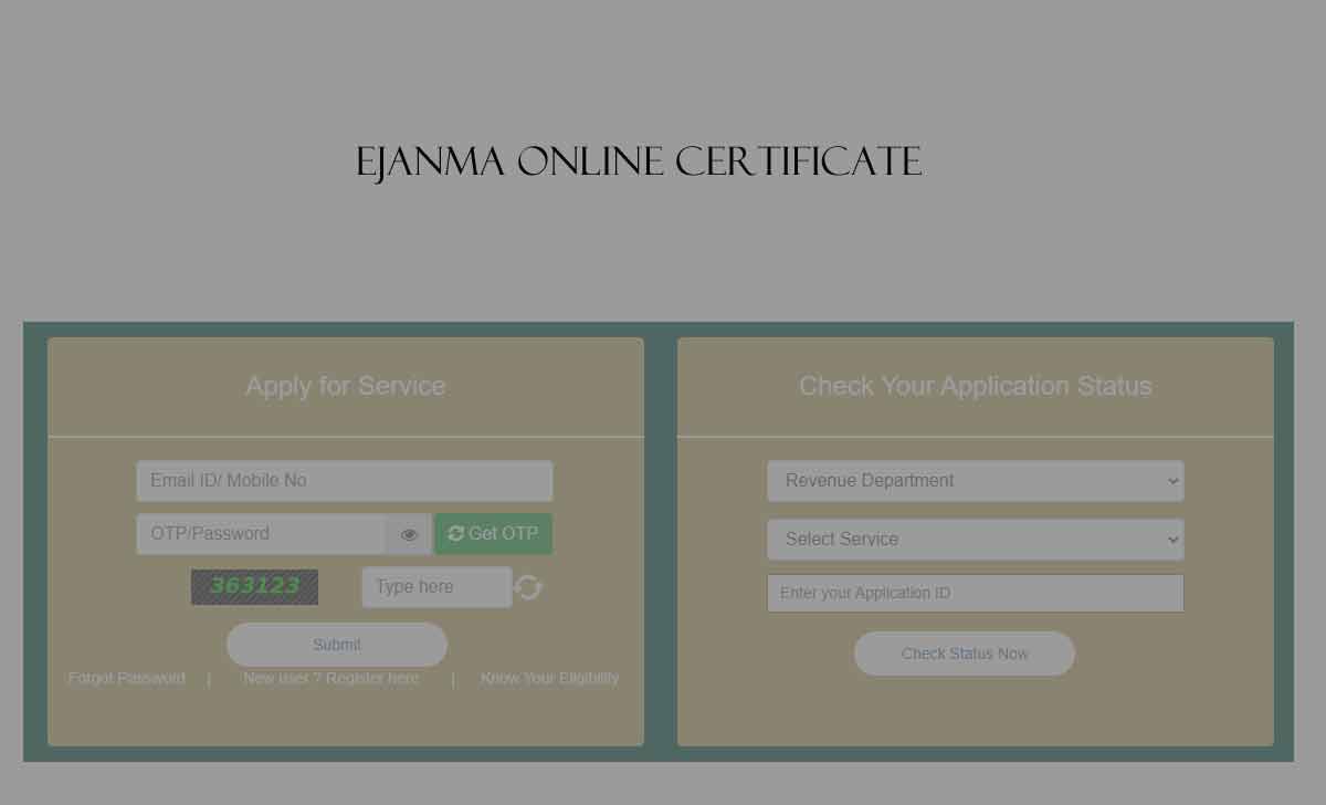 eJanma Certificate Download