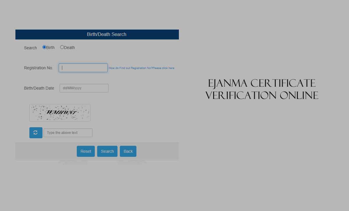 eJanma Certificate Verification