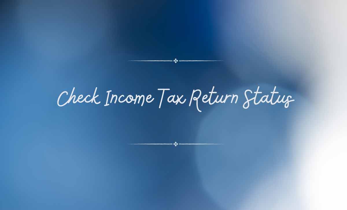 Income Tax Return Status
