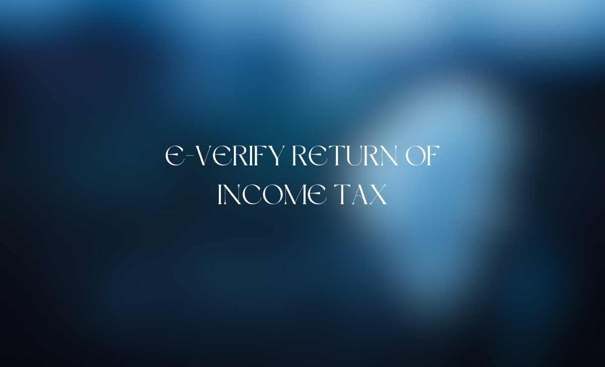 eVerify Income Tax Return