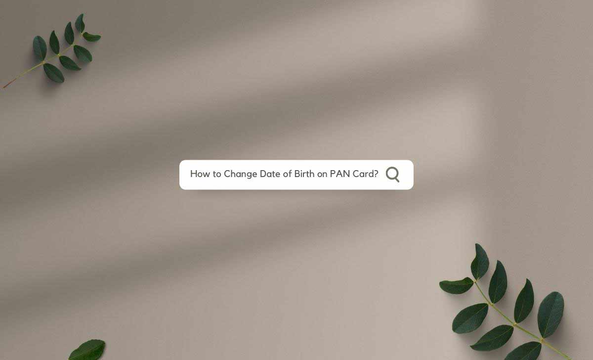 How to Change Date of Birth in PAN Card