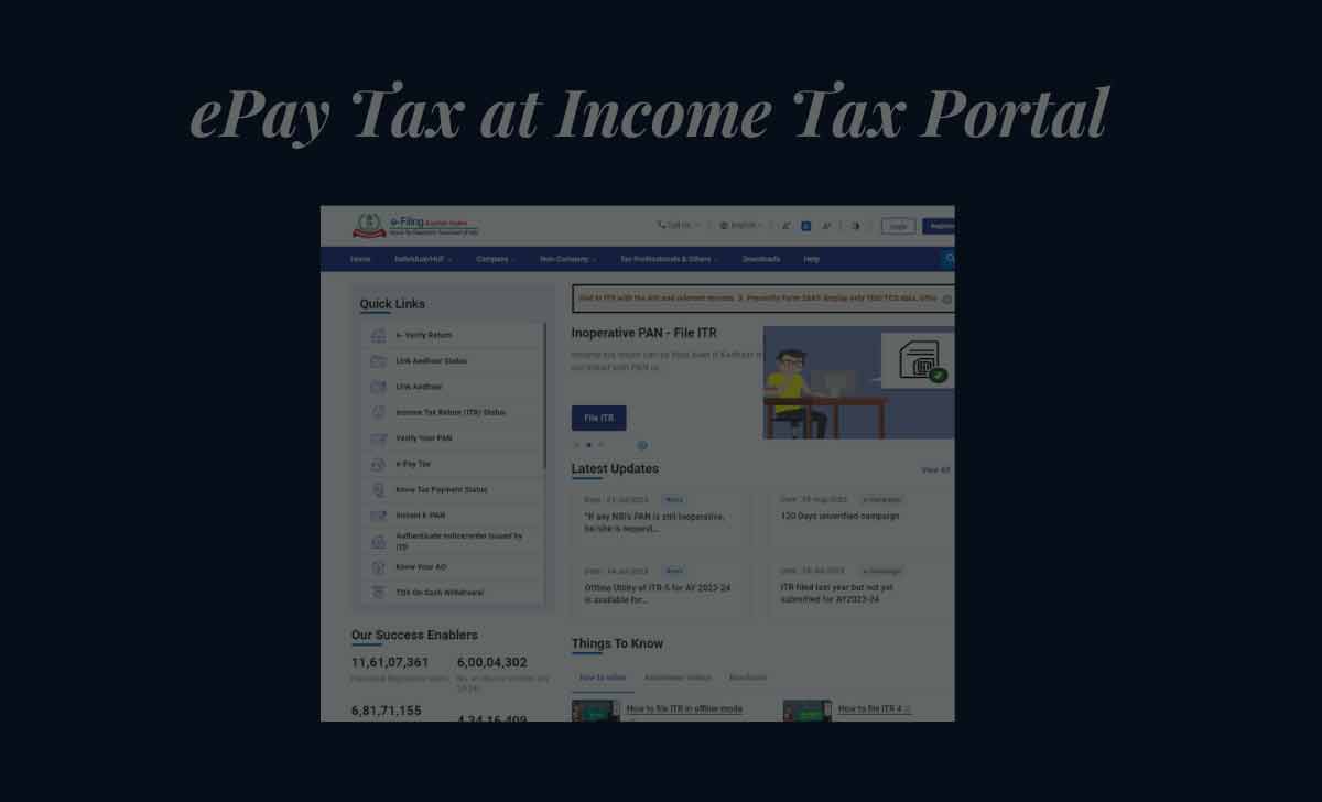ePay Tax at Income Tax Portal 
