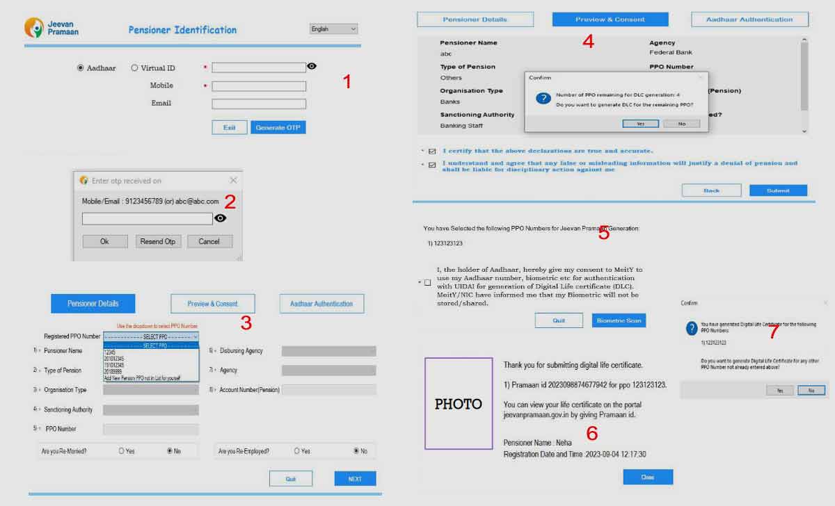 Jeevan Pramaan DLC Generation and Authentication