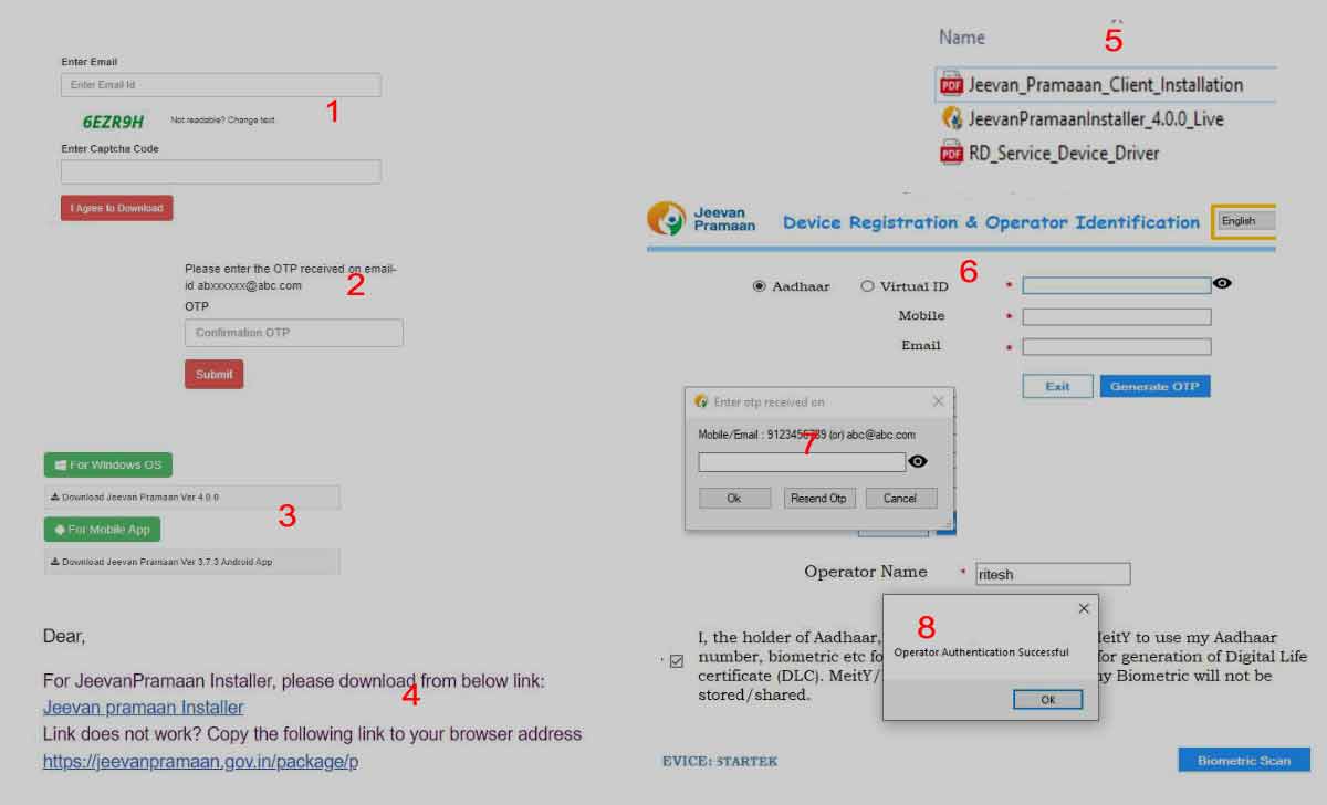 Jeevan Pramaan Installation and Operator Authentication