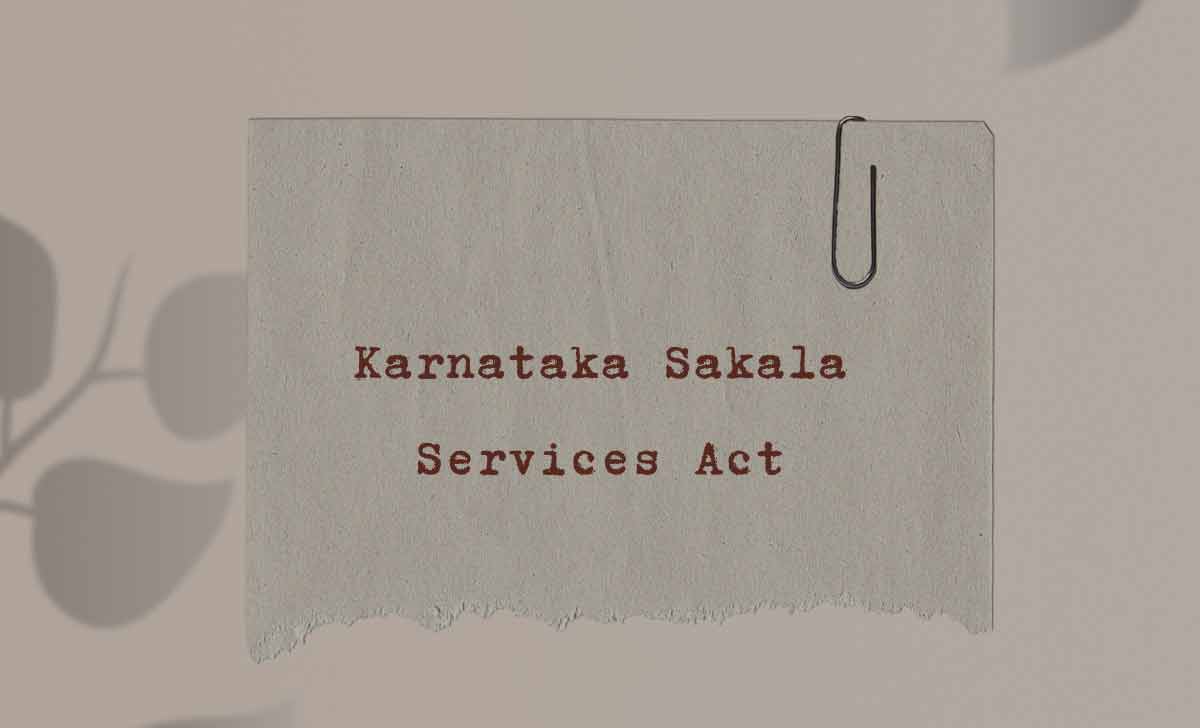 Karnataka Sakala Services Act