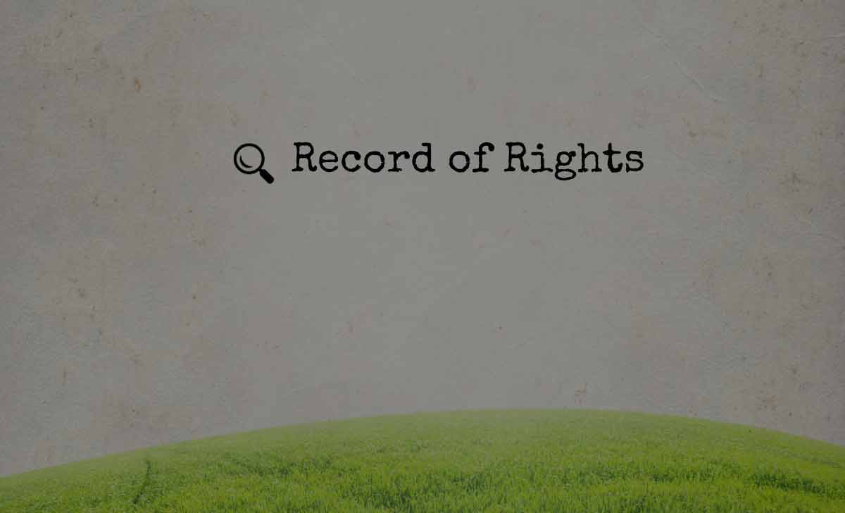 record of rights