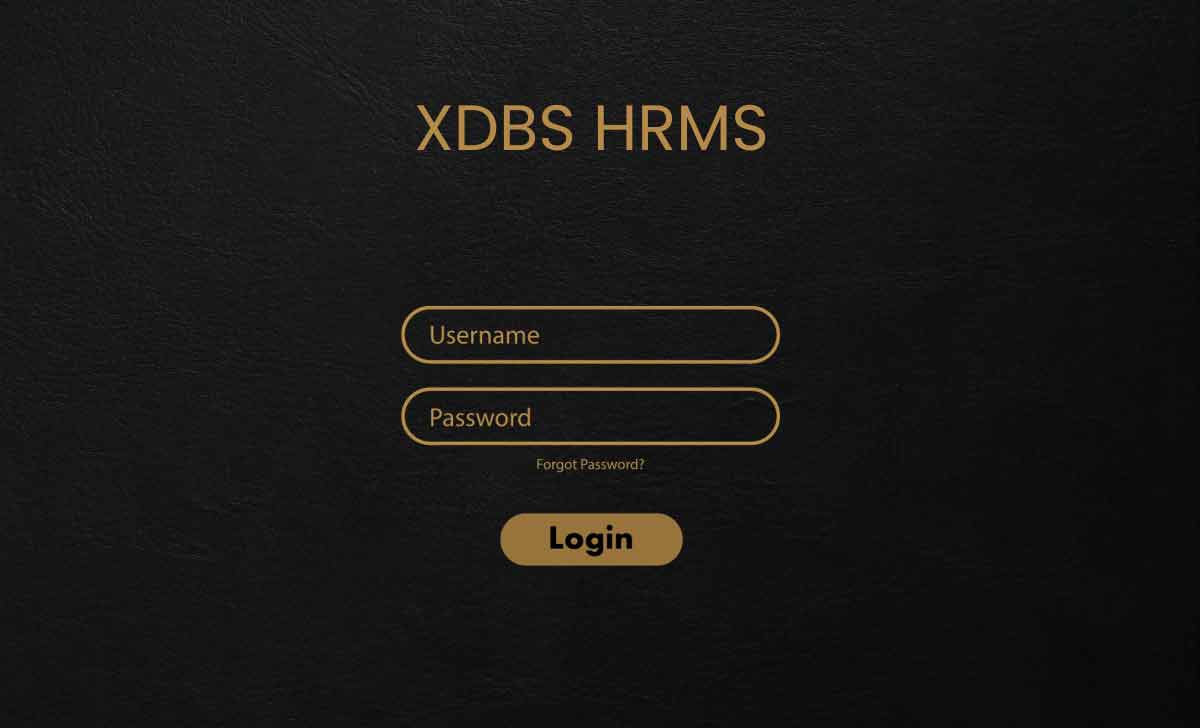 XDBS HRMS Login