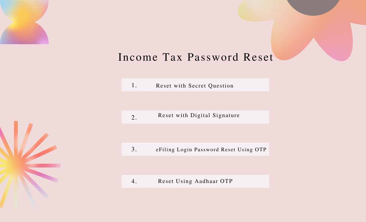 Income Tax Password Reset