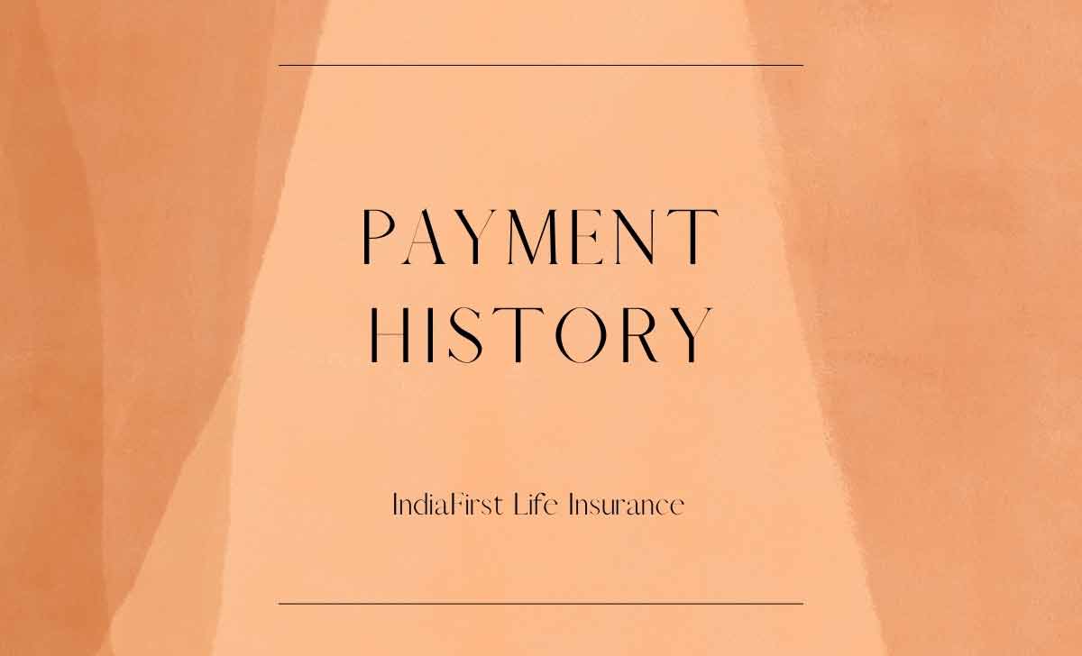 Payment History in IndiaFirst Life Insurance