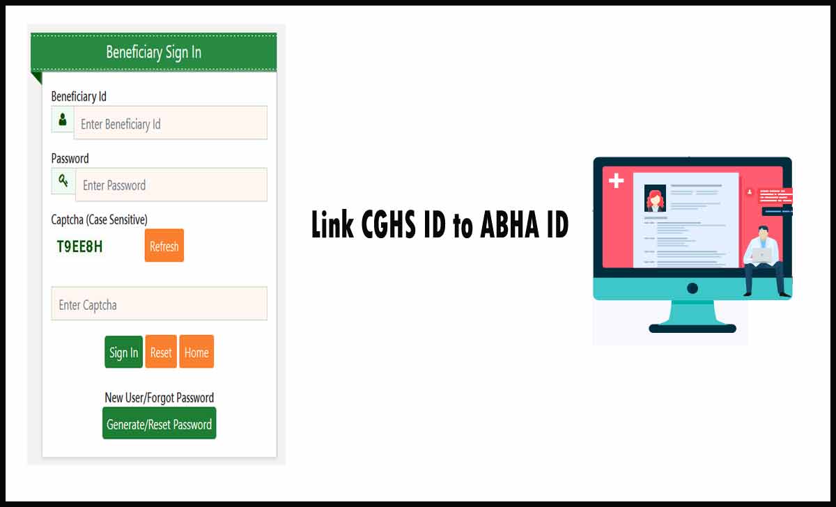 How to link cghs ID to abha id